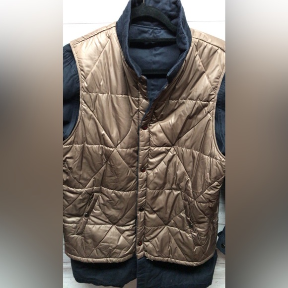 P.A.M. PAM 'PERKS AND MINI' MENS Reversible Jacket Medium Blue Brown EUC RARE - Picture 3 of 16